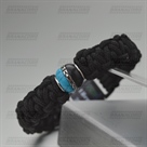 Armband aus Paracord mit edler Blue and Black Perle