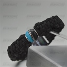 Paracord-Armband  mit edler Blue and Black Perle